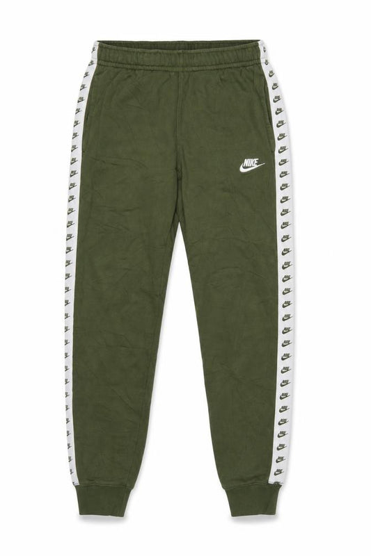 Nike Women Green S Logo Tape Cuffed Jogger Trousers