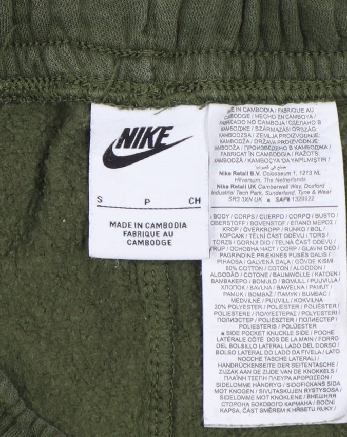 Nike Women Green S Logo Tape Cuffed Jogger Trousers