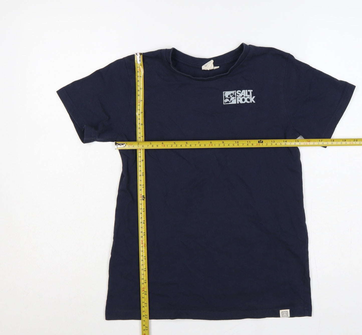 Saltrock Boys Blue 13 Years Basic Logo Cotton T-Shirt