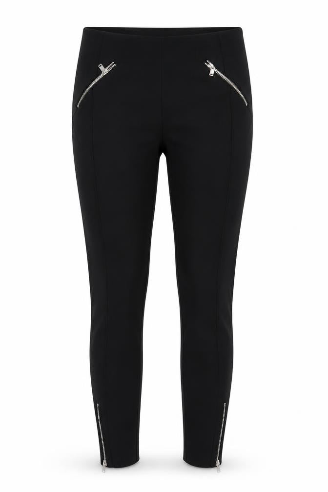 H&M Women’s Black UK 8 High Rise Zip Pocket Stretch Leggings