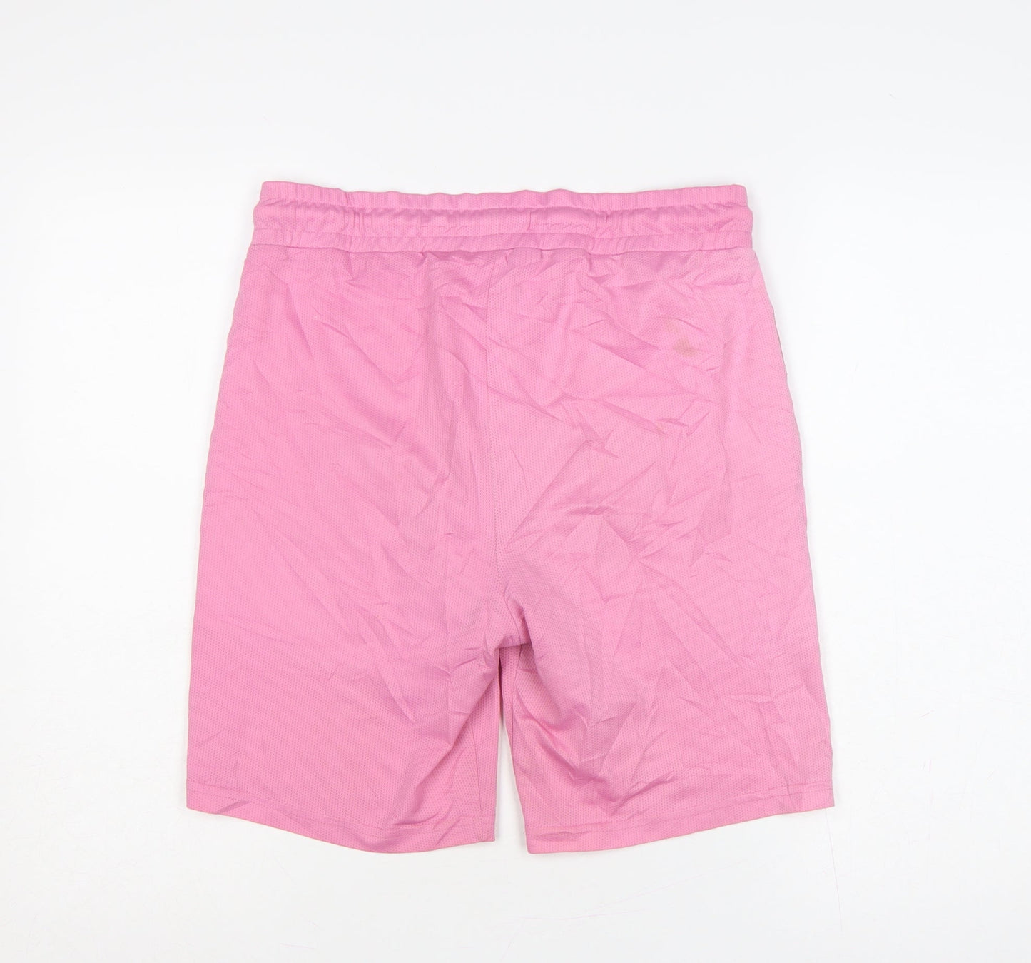 boohooMAN Men’s Pink M Mesh Drawstring Sweat Shorts Pour Homme