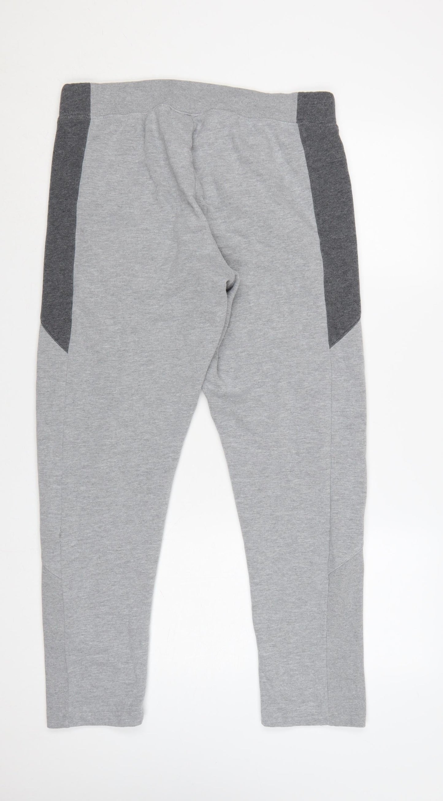 Gymshark Men’s Grey L Jogger Sweatpants Tapered Logo Zip Ankle