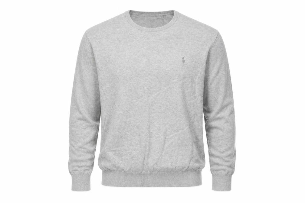Polo Ralph Lauren Men Grey 2XL Pima Cotton Logo Crew Neck Jumper