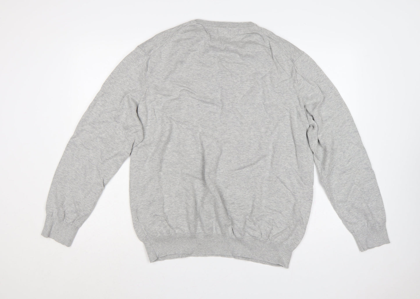 Polo Ralph Lauren Men Grey 2XL Pima Cotton Logo Crew Neck Jumper