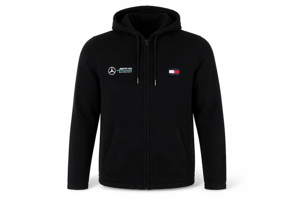 Tommy Hilfiger Men’s Black L AMG Petronas Motorsport Full Zip Hoodie
