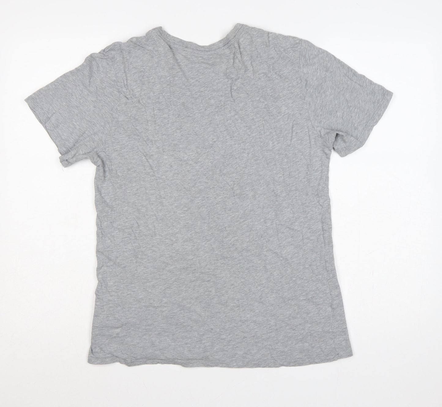 Nike Men’s Grey M Athletic Fit Swoosh Graphic Print T-Shirt
