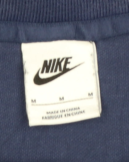 Nike Men’s Blue M Logo Embroidered Short Sleeve Cotton Polo Shirt