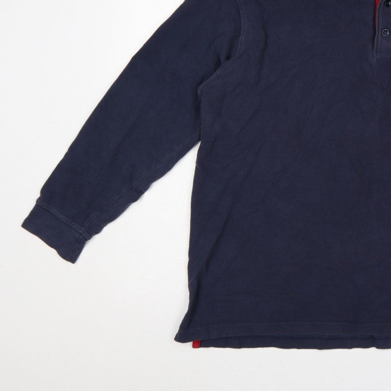 Additional view of Cotton Traders Men’s Blue L Long Sleeve Polo Shirt Logo