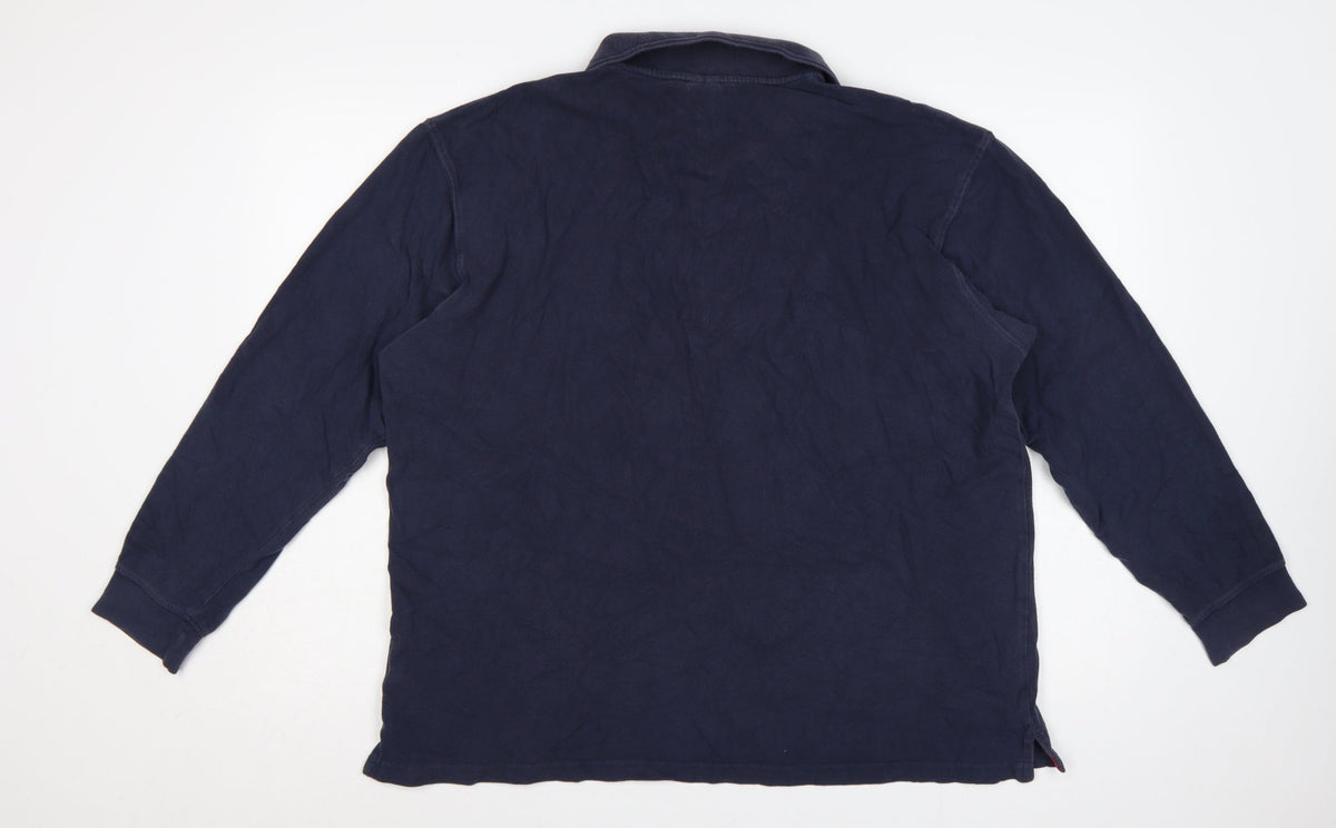 Brand and care label for Cotton Traders Men’s Blue L Long Sleeve Polo Shirt Logo