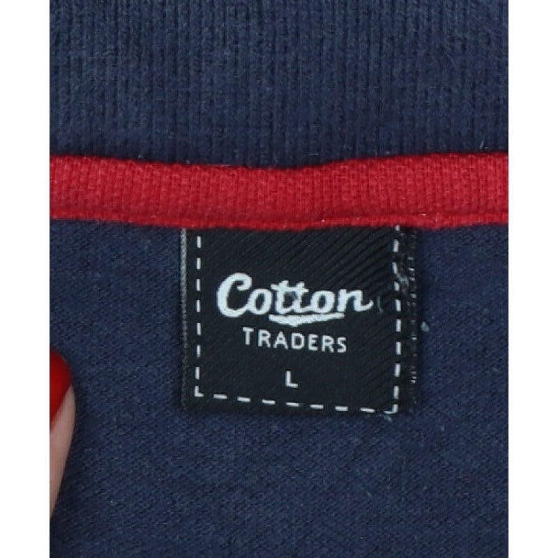 Additional view of Cotton Traders Men’s Blue L Long Sleeve Polo Shirt Logo