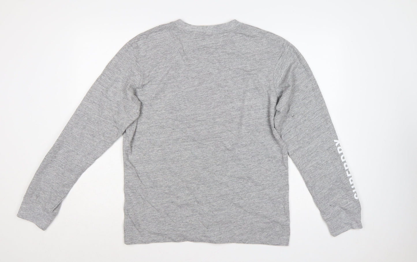 Superdry Men’s Grey S Crew Neck Logo Pullover Sweatshirt
