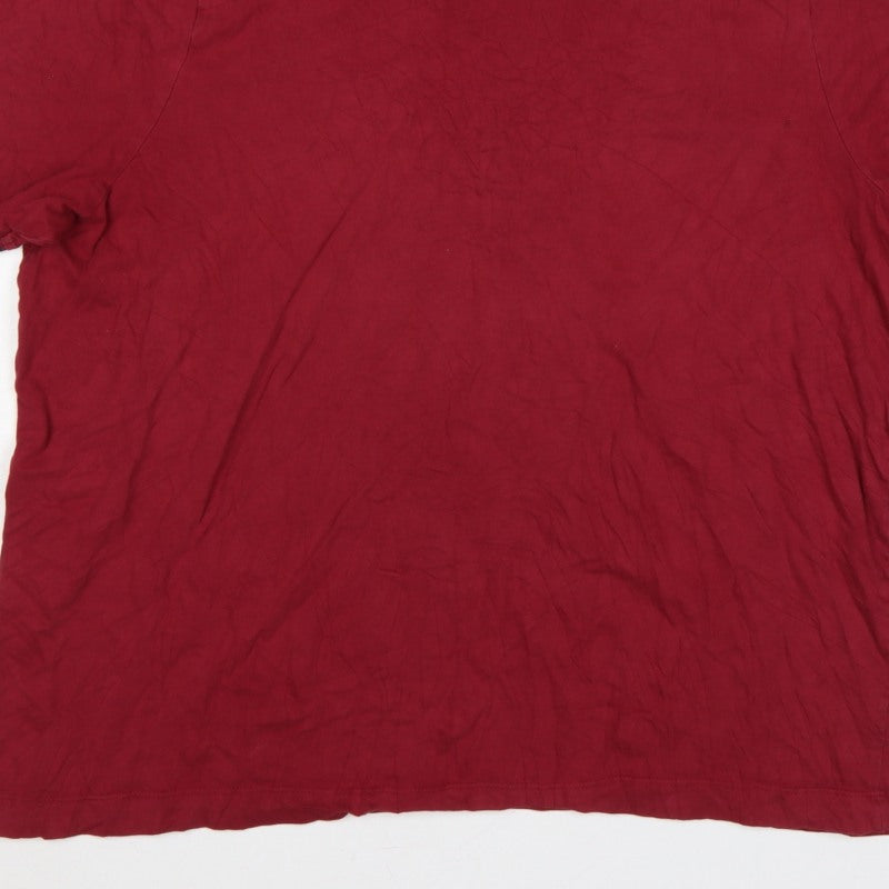 Additional view of Slazenger Men's Red 2XL Crew Neck Logo T-Shirt Contrast Trim