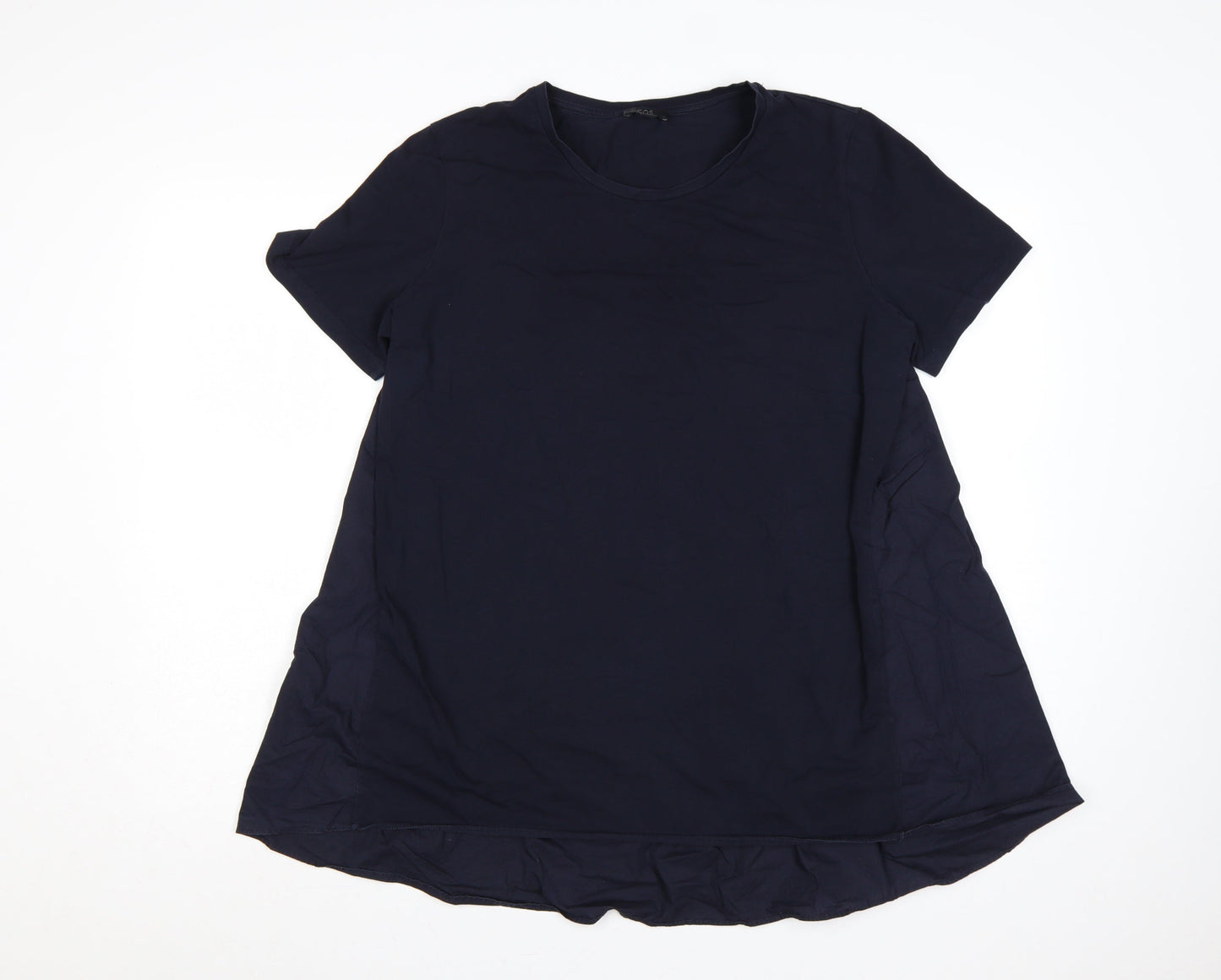 COS Women Blue M Jersey Basic Short Sleeve Round Neck T-Shirt