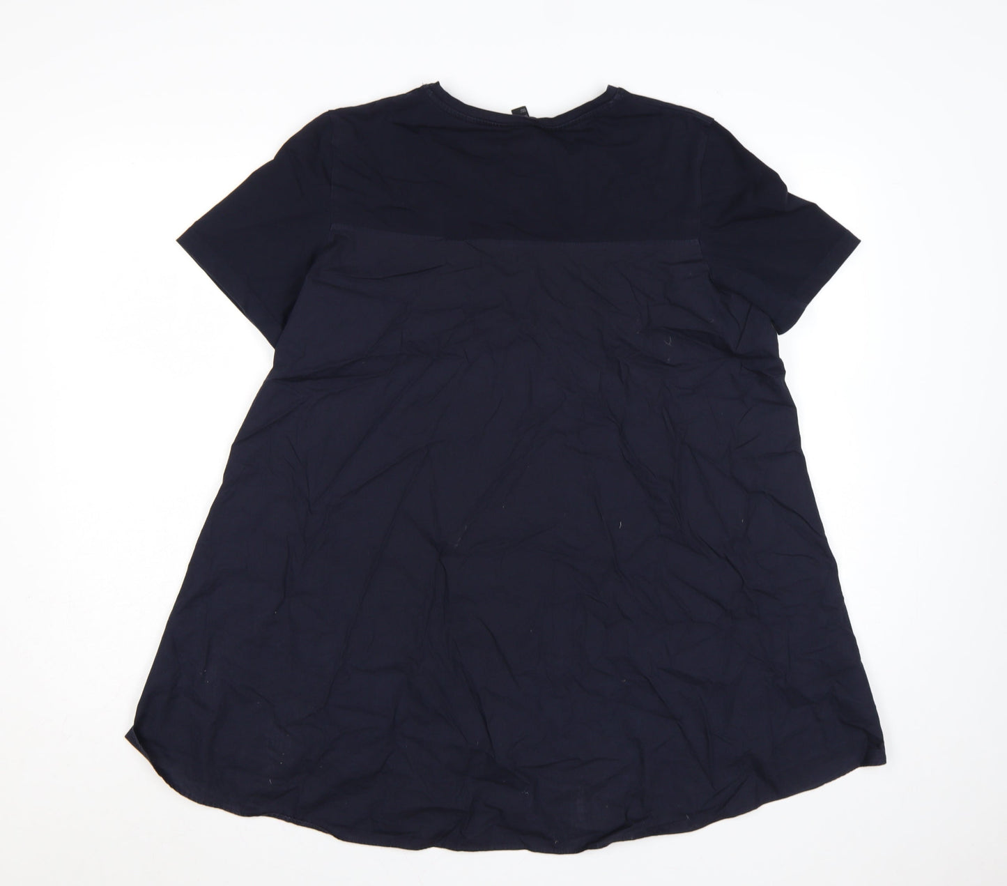 COS Women Blue M Jersey Basic Short Sleeve Round Neck T-Shirt