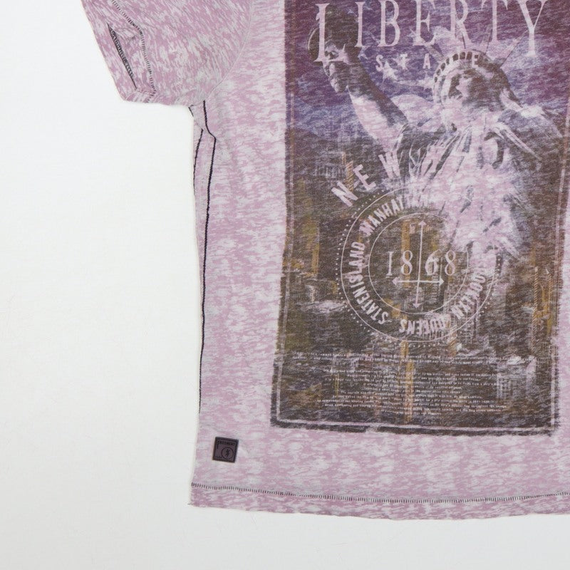 Additional view of Dissident Men's Pink M Liberty New York Graphic Print Crew Neck T-Shirt