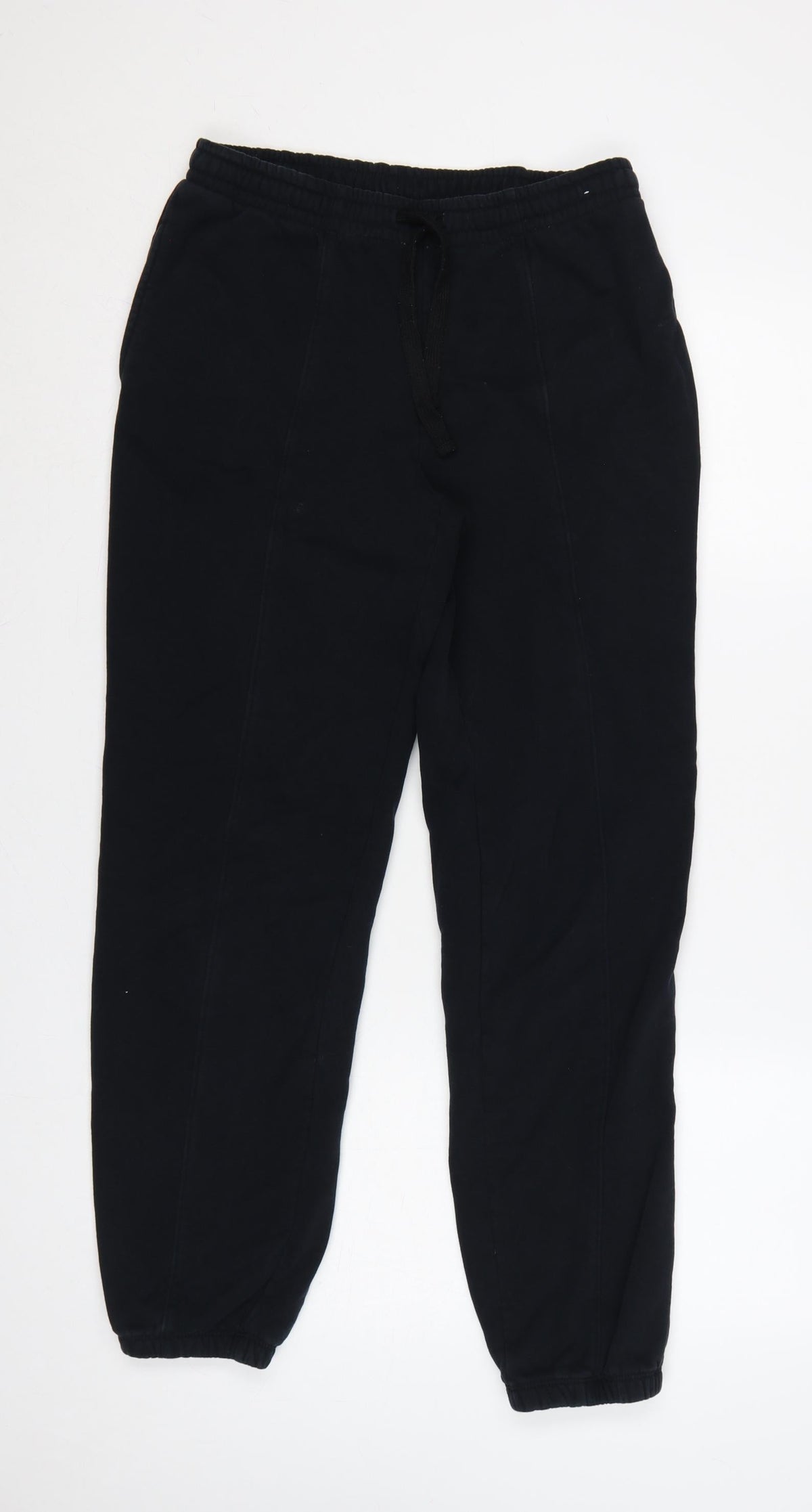 Back view of Champion Men’s Black M Jogger Sweatpants Drawstring Logo Cuffed
