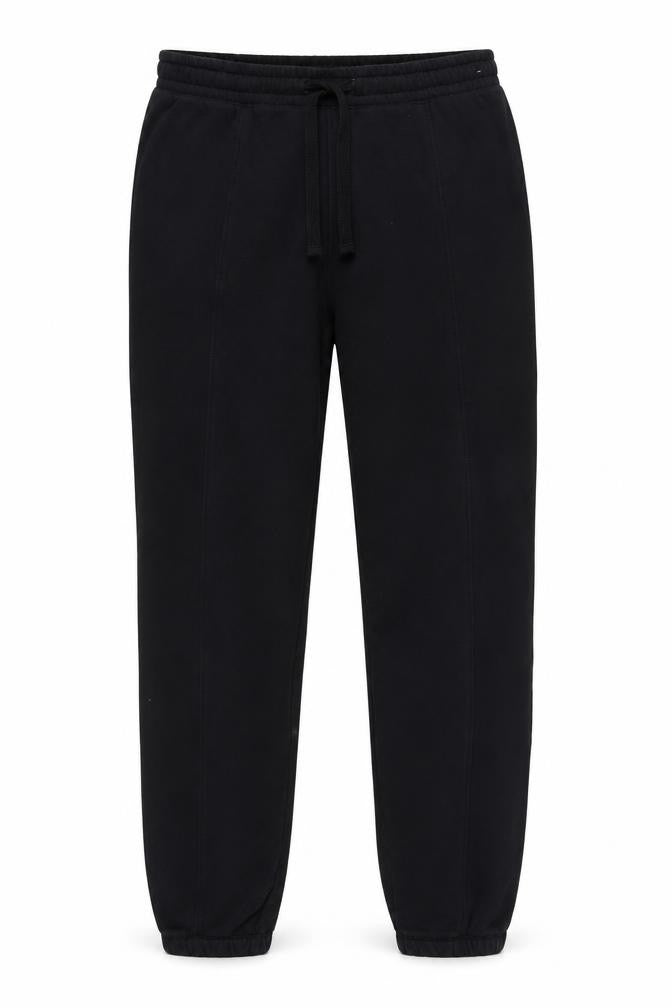 Front view of Champion Men’s Black M Jogger Sweatpants Drawstring Logo Cuffed