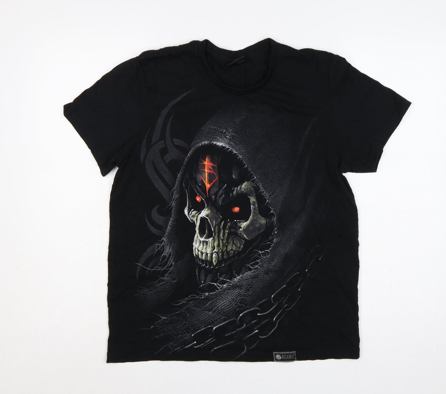 Spiral Men’s Black L Gothic Skull Graphic Print Crew Neck T-Shirt