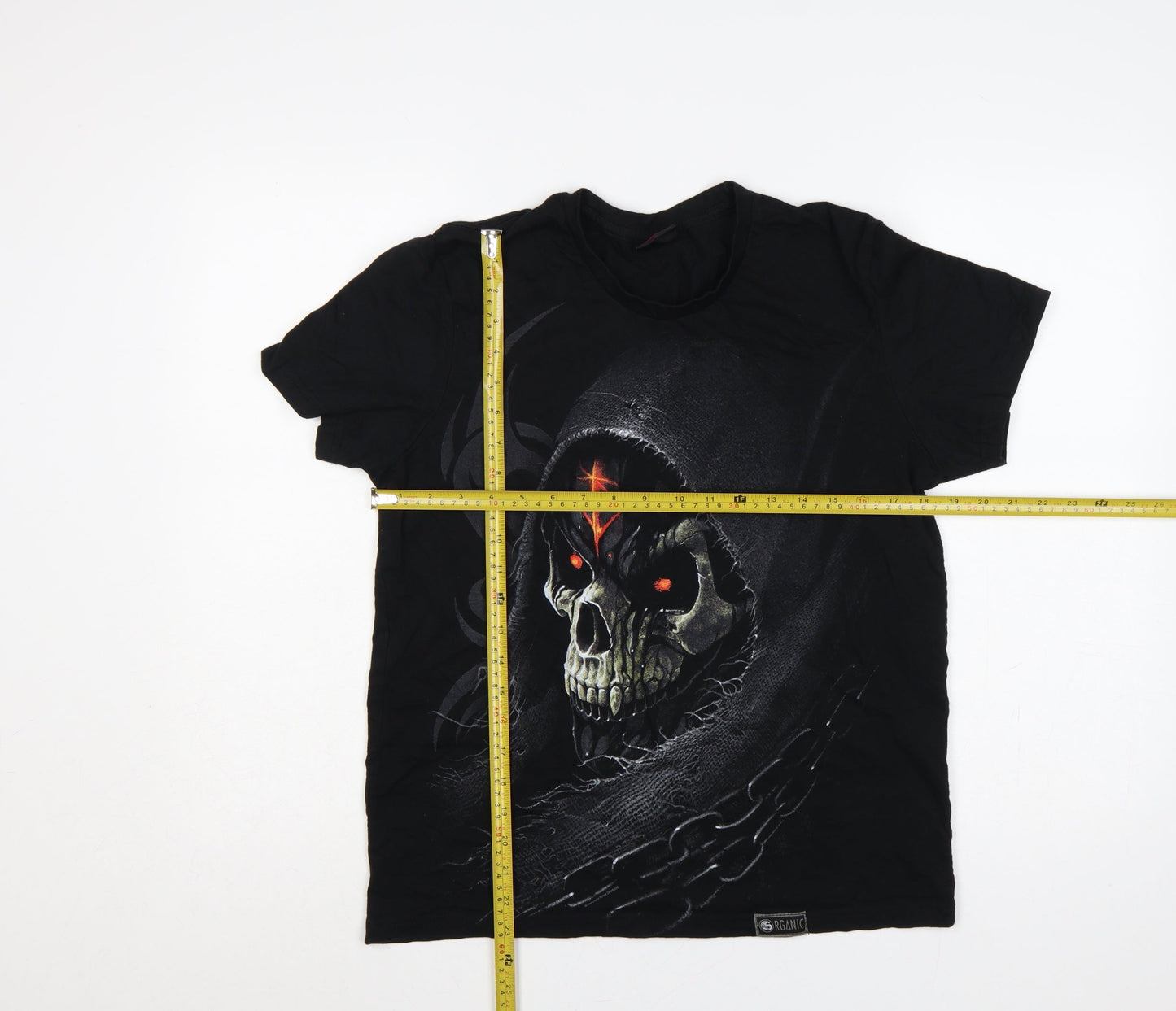 Spiral Men’s Black L Gothic Skull Graphic Print Crew Neck T-Shirt