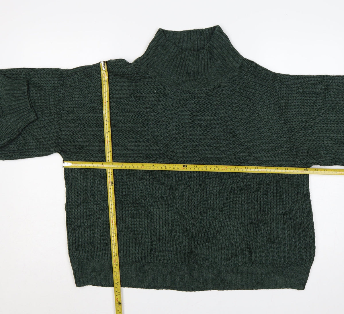 Monki Women Green L Chunky Knit High Neck Oversized Jumper