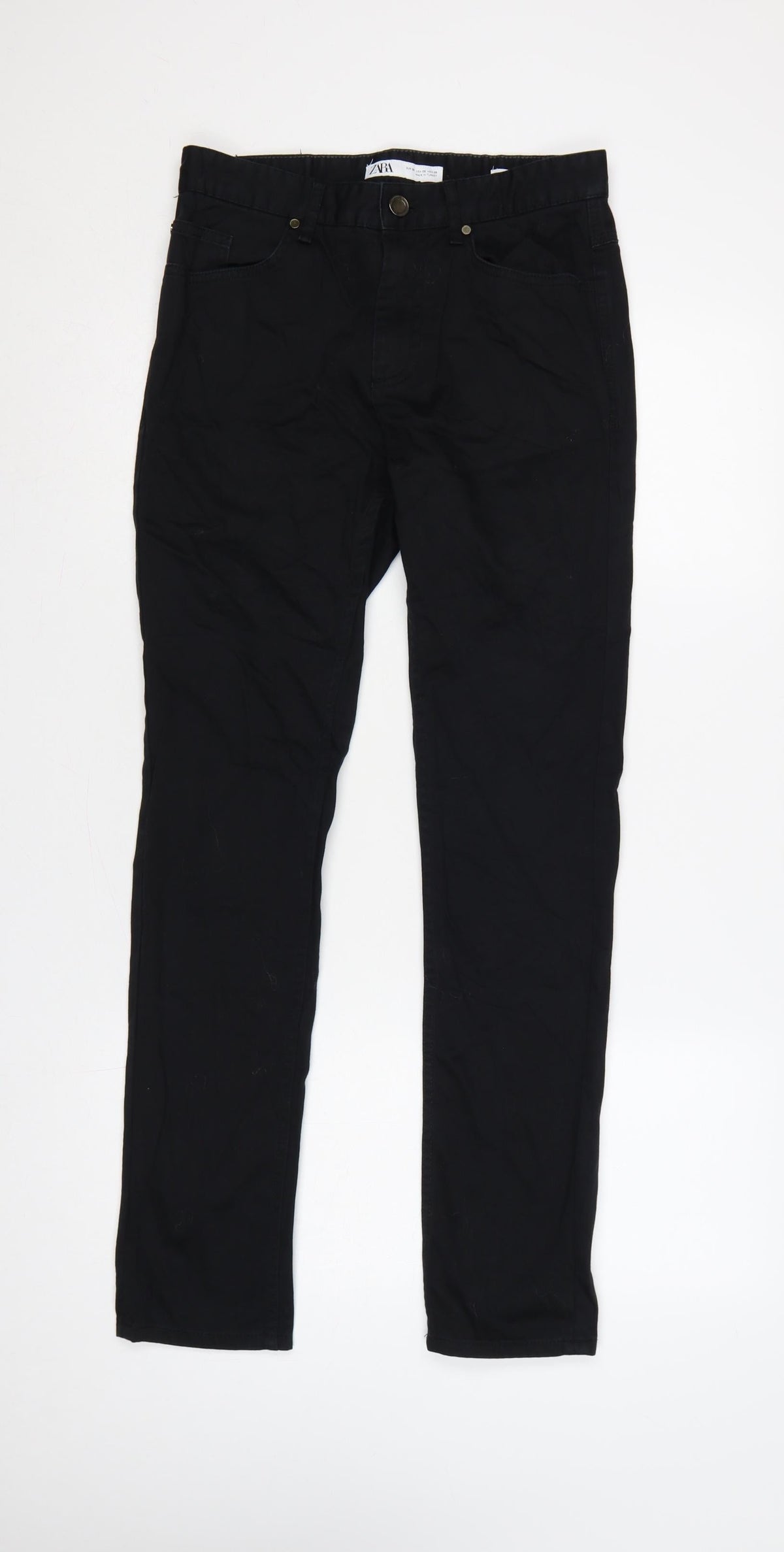 Zara Women’s Black UK 8 Slim Straight Stretch Jeans
