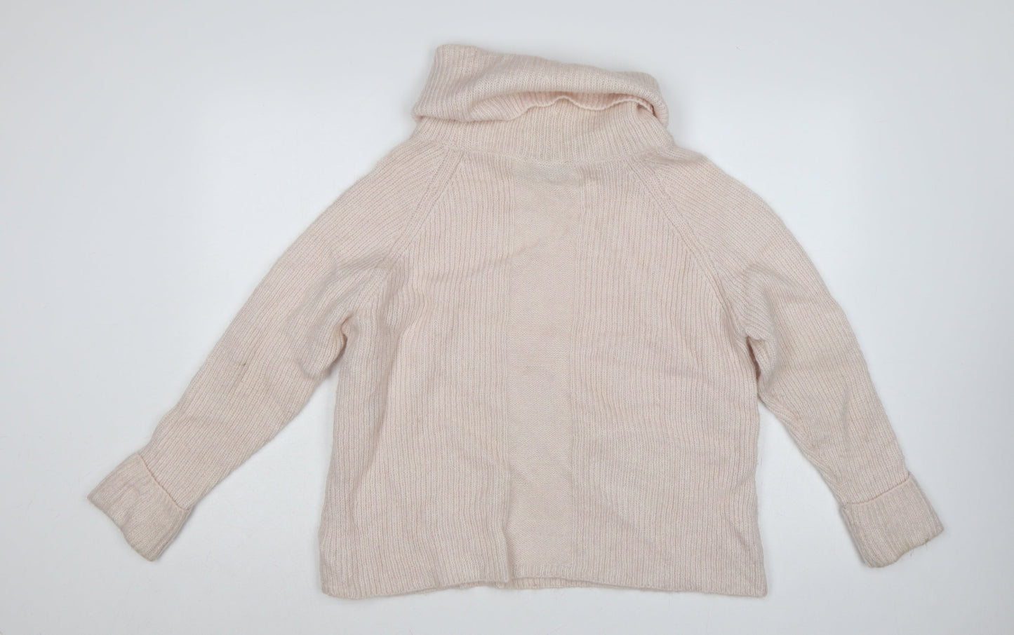 Mint Velvet Women Pink UK 16 Mohair Blend Roll Neck Pullover Jumper