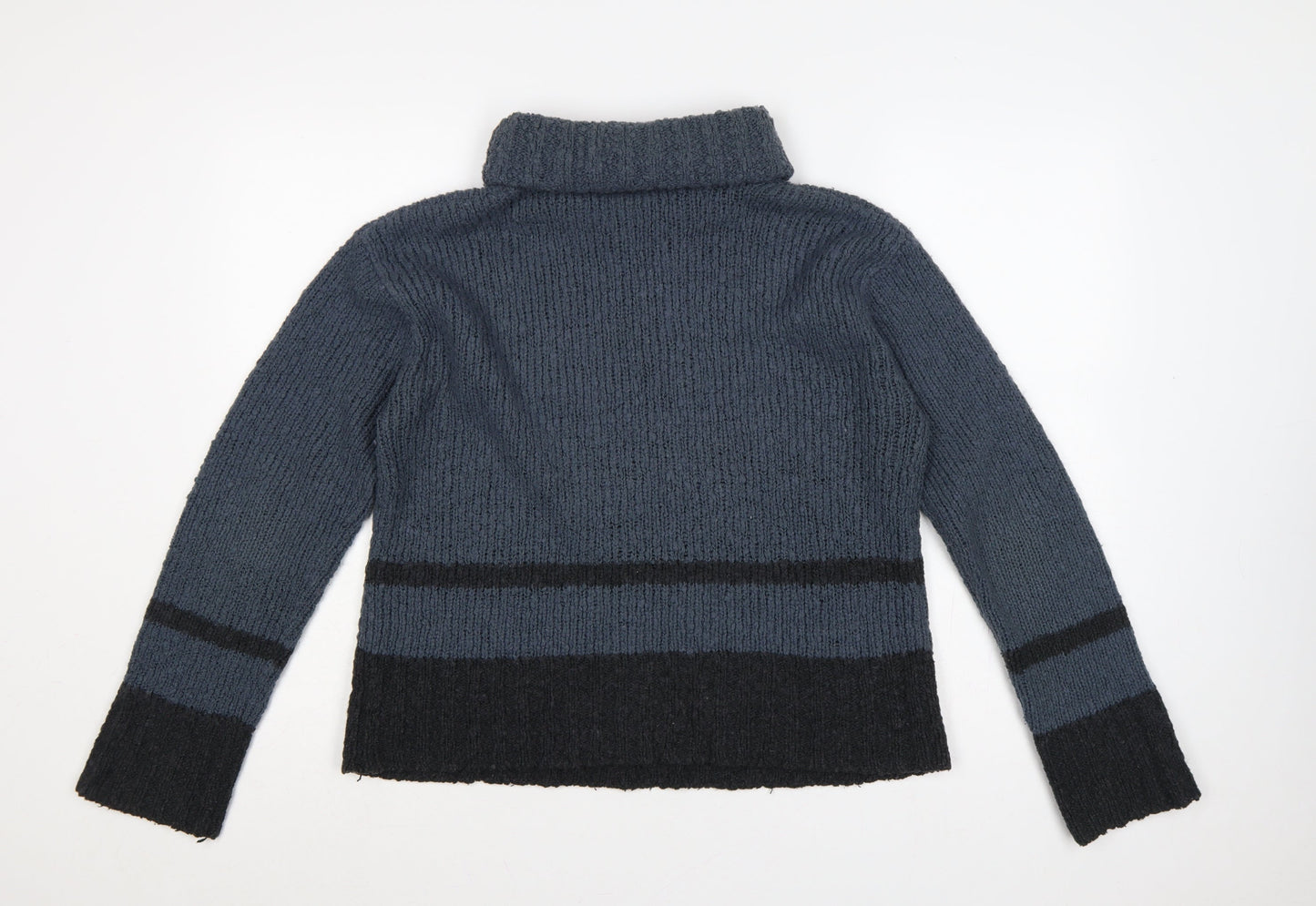 River Island Women Grey L Roll Neck Star Pullover Knit Jumper