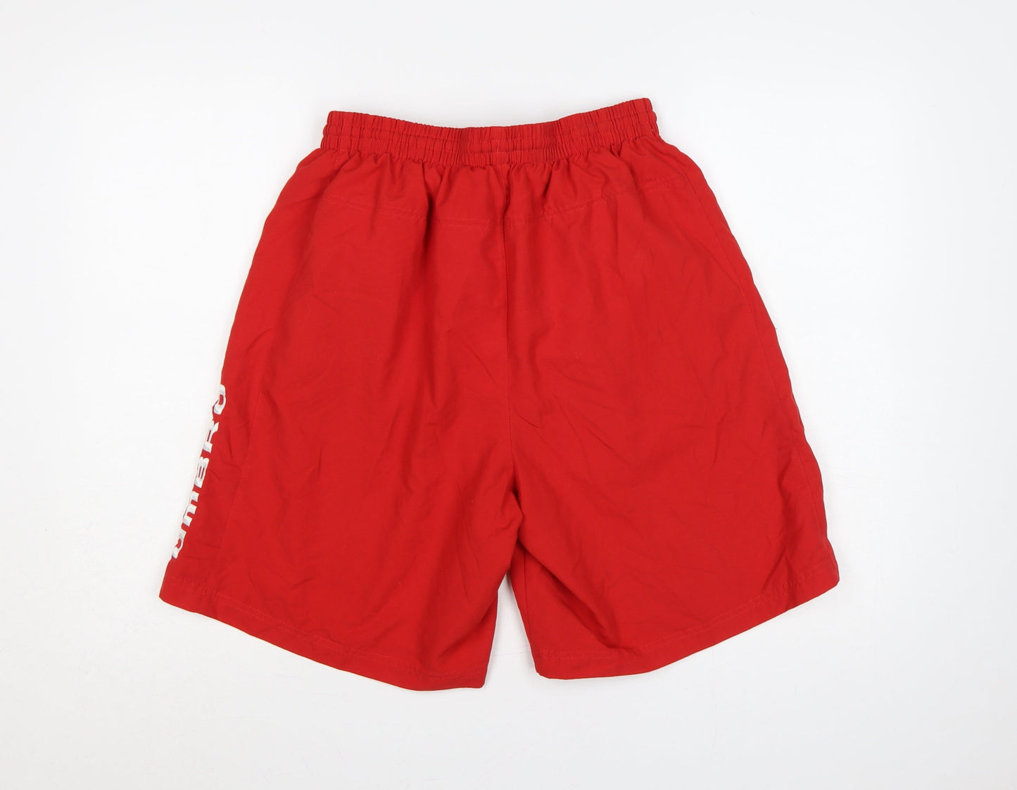 Umbro Men’s Red L Swim Shorts Mesh Lined Drawstring Sports