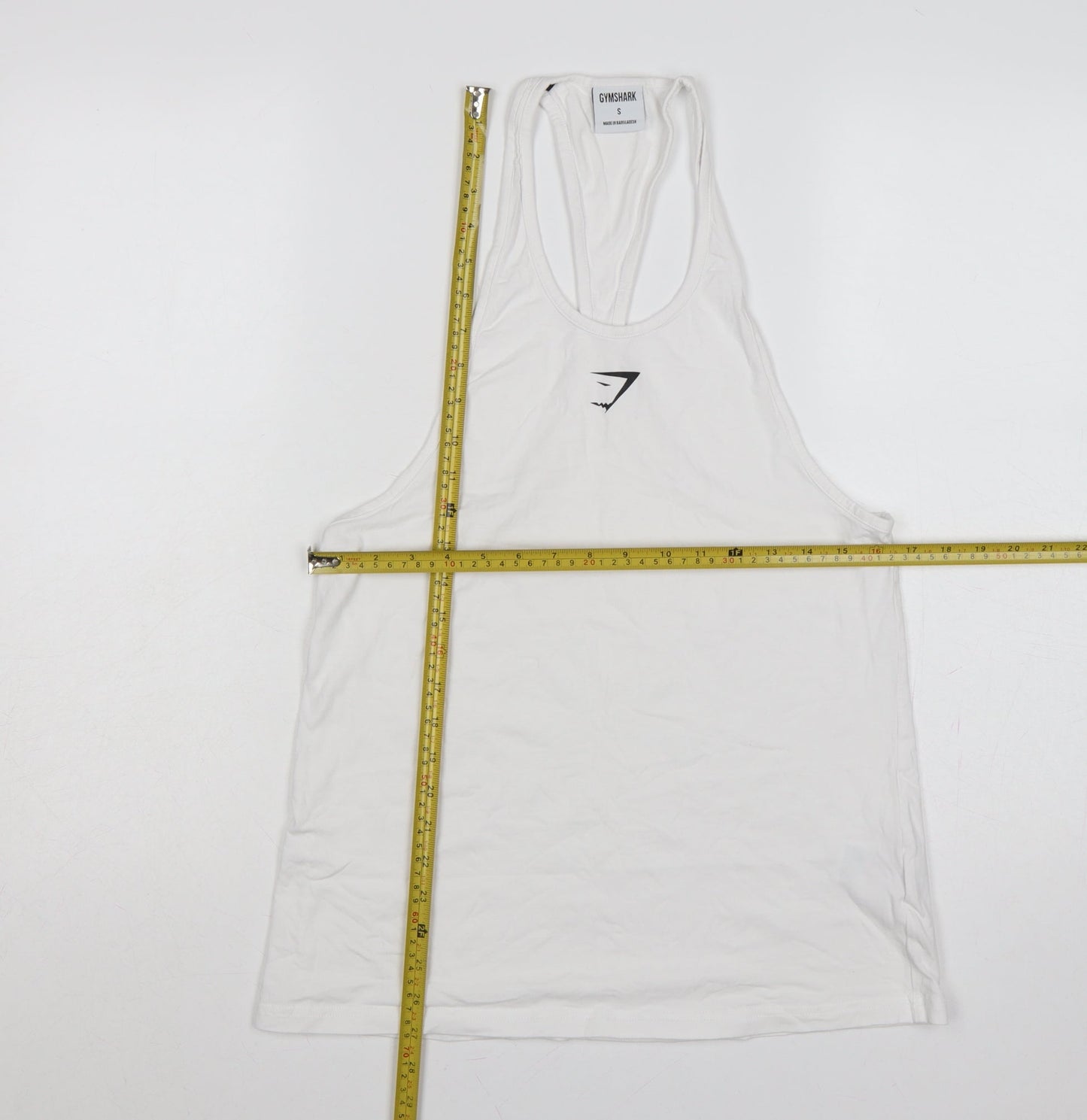 Gymshark Women White S Basic Racerback Gym Training Tank Top