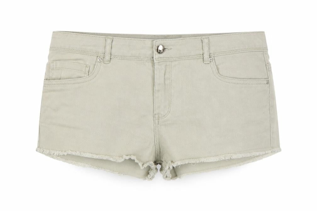 Denim Co Women’s Beige UK 14 Cut-Off Denim Shorts Raw Hem