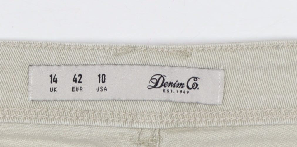 Denim Co Women’s Beige UK 14 Cut-Off Denim Shorts Raw Hem