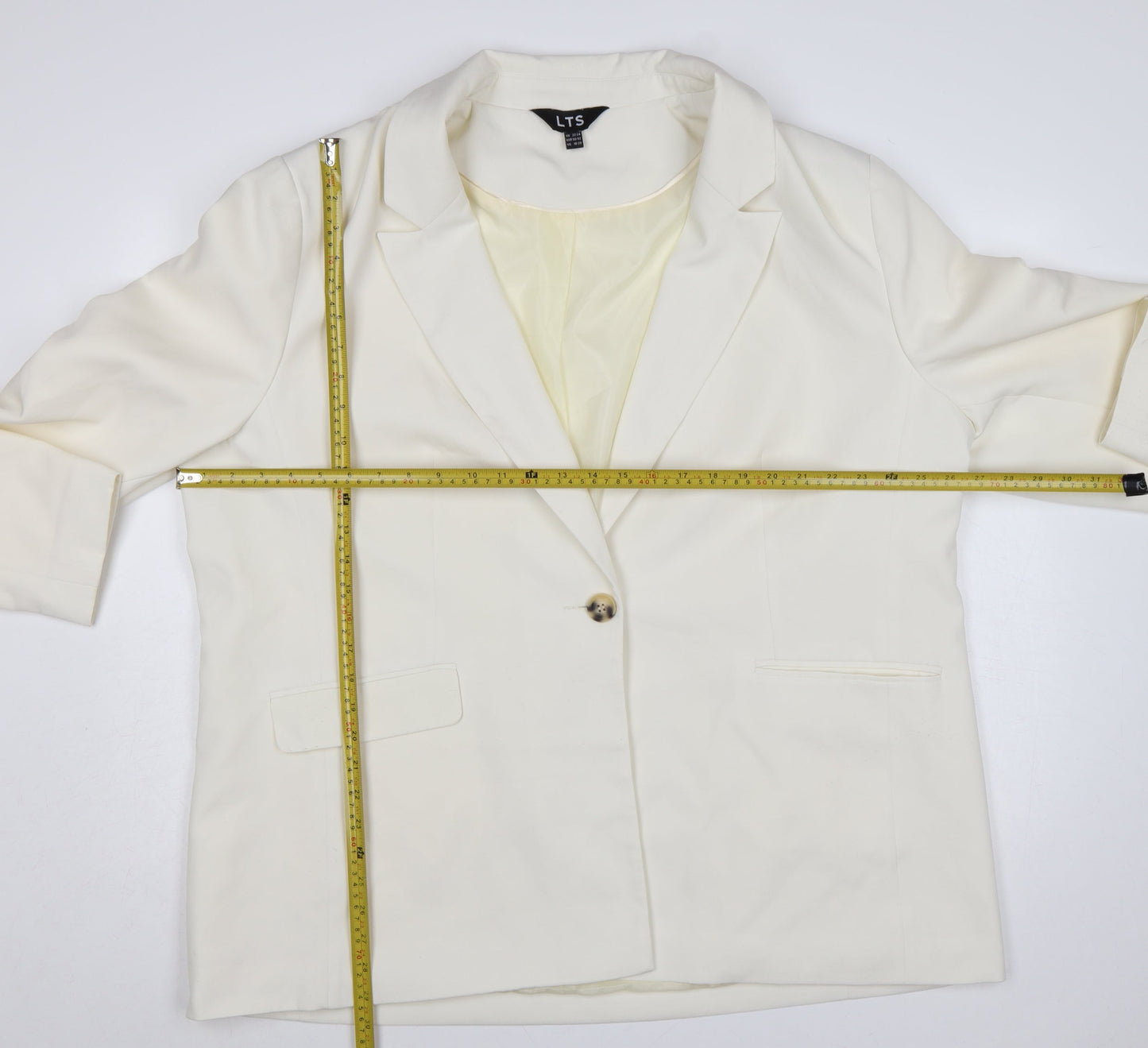 LTS Women’s Ivory Size 22 Tall Single-Breasted Tailored Blazer