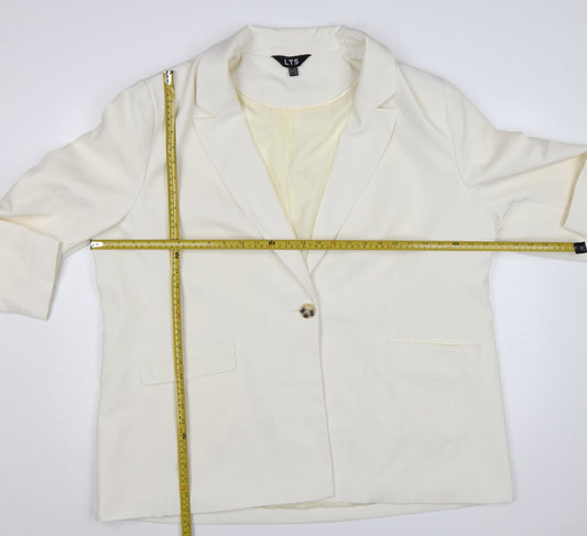 LTS Women’s Ivory Size 22 Tall Single-Breasted Tailored Blazer