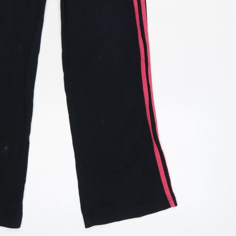 Additional view of adidas girls’ black pink 3 stripe sweatpants uk 13-14 years