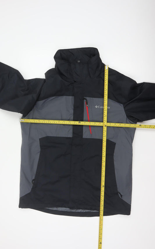 Columbia Men’s Black Grey M Interchange 3-in-1 Hooded Ski Jacket