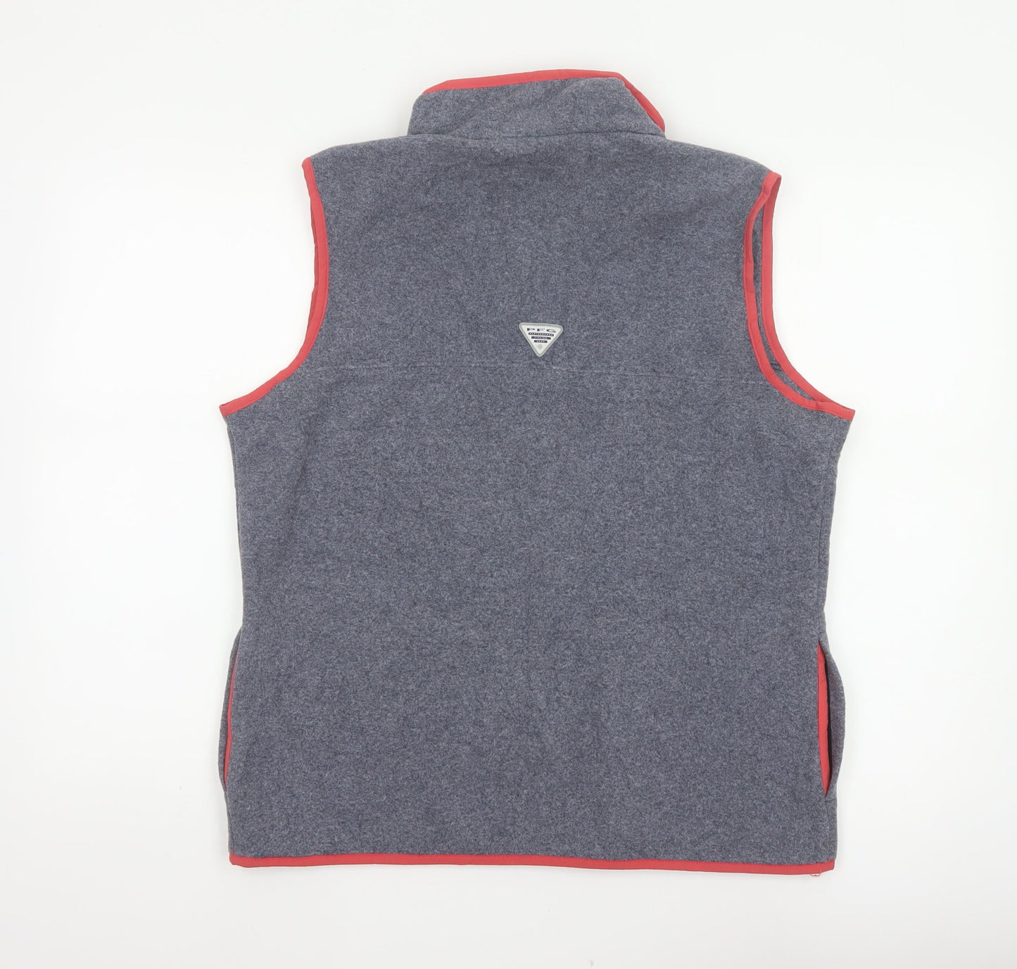Columbia Women Grey Fleece Waistcoat Size L Full Zip Outdoor Gilet