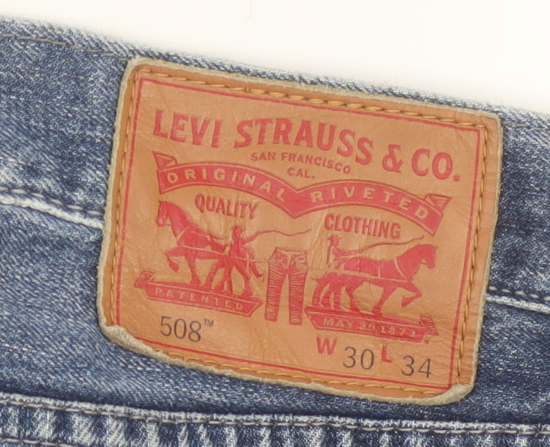 Additional view of Levi's 508 Men's Blue W30 L34 Tapered Regular Fit Denim Jeans