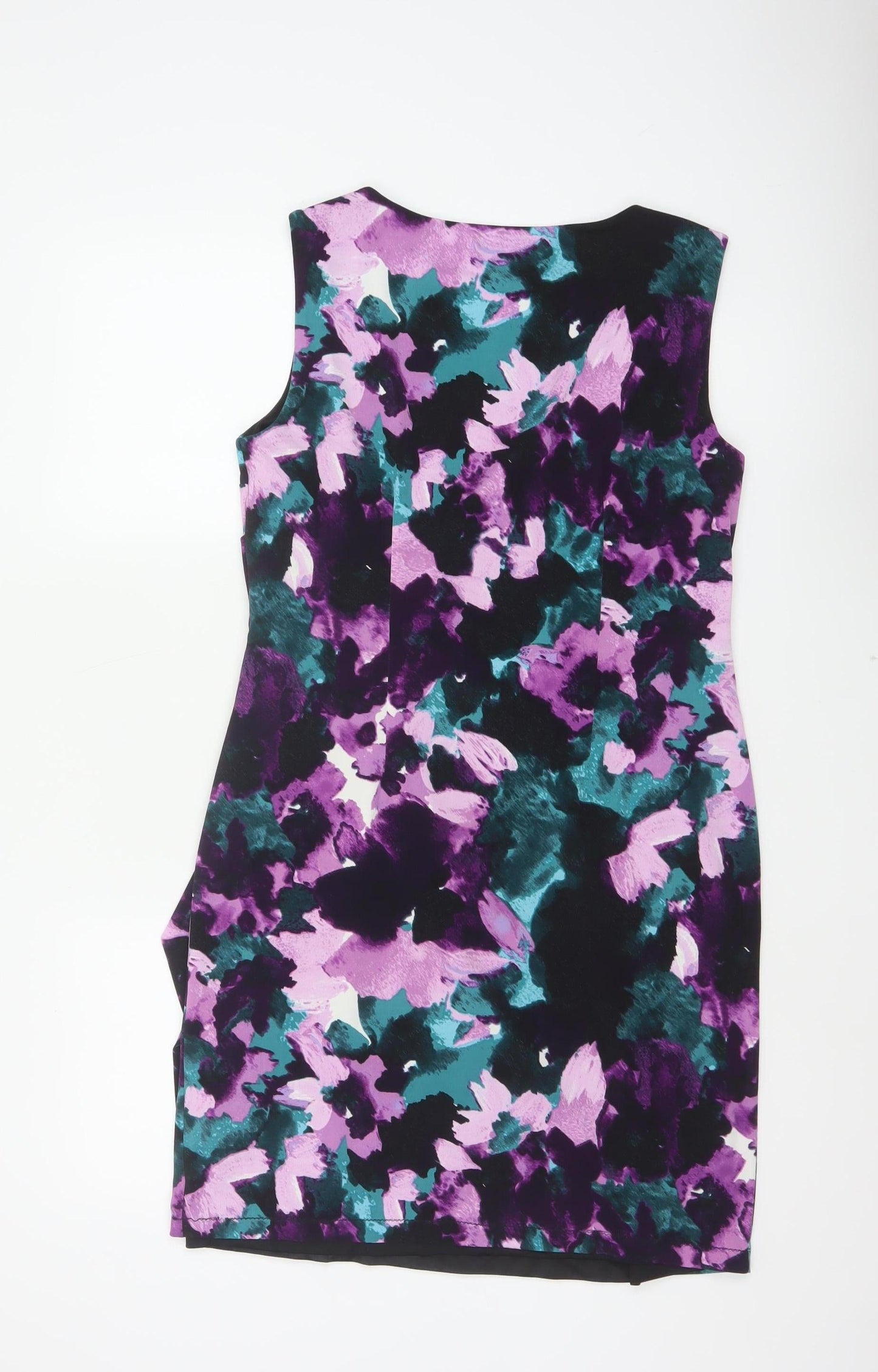Planet Women Multicoloured UK 10 Floral Ruched Sheath Dress