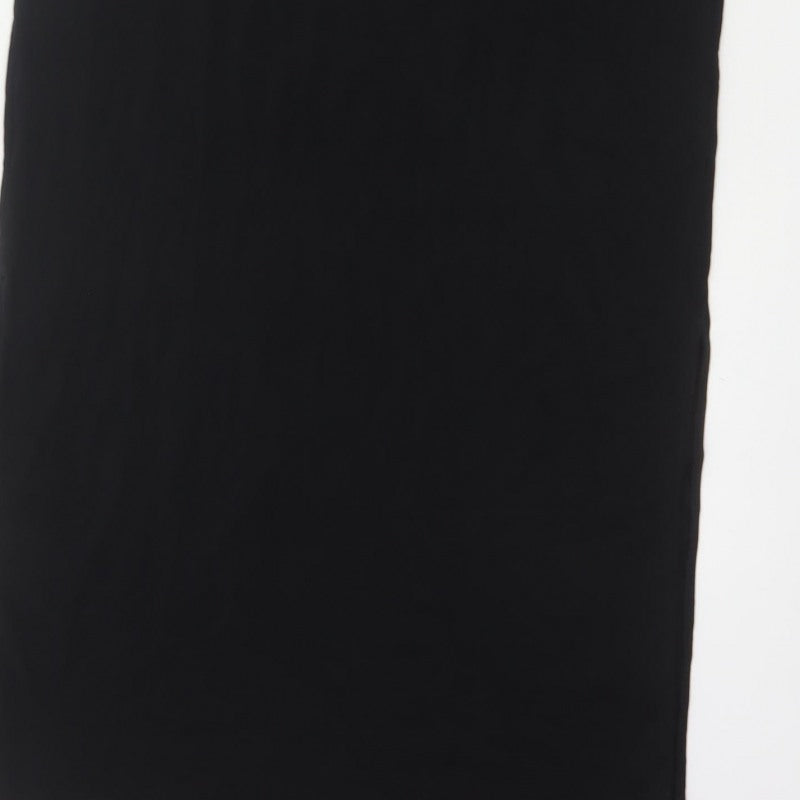 CCS Women Black Size S Long Shift Dress Half Sleeve