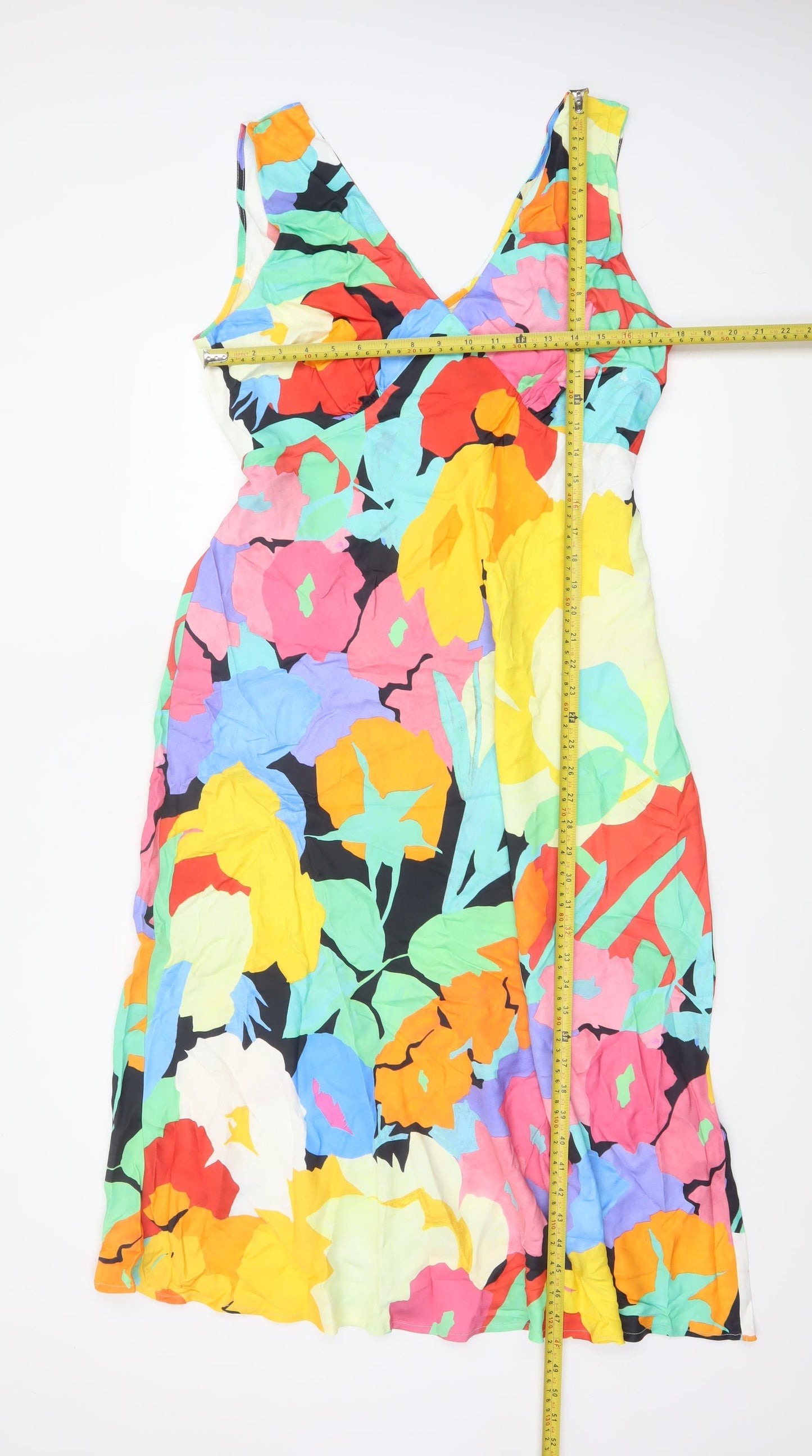 Nobody's Child Women Multicoloured UK 16 Floral V-Neck Maxi Dress