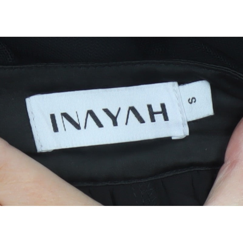 Inayah Women Black S Maxi Chiffon Layered Lined Skirt