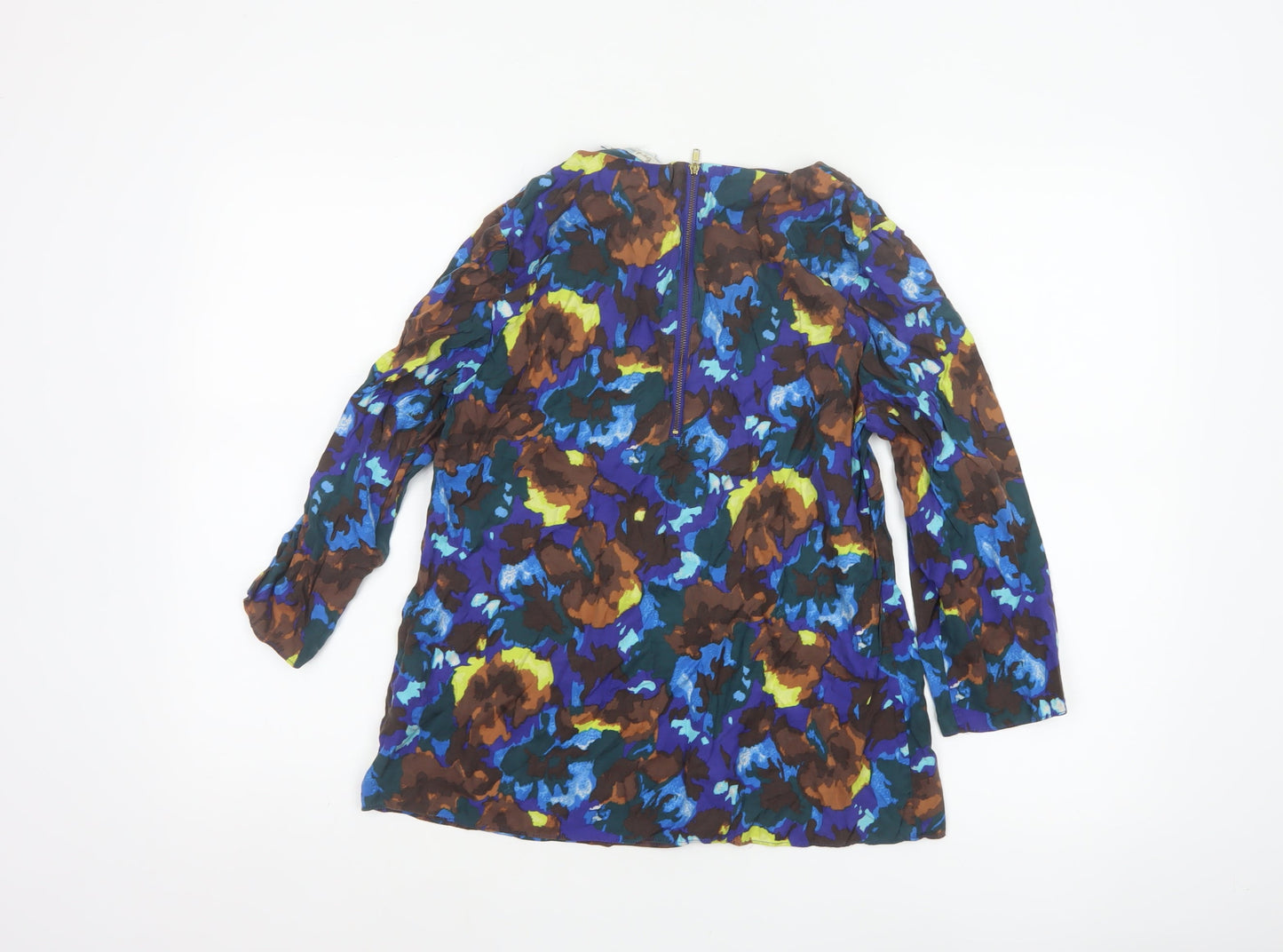 Boden Women Multicoloured UK 8 Floral Silk Blend Tunic Blouse