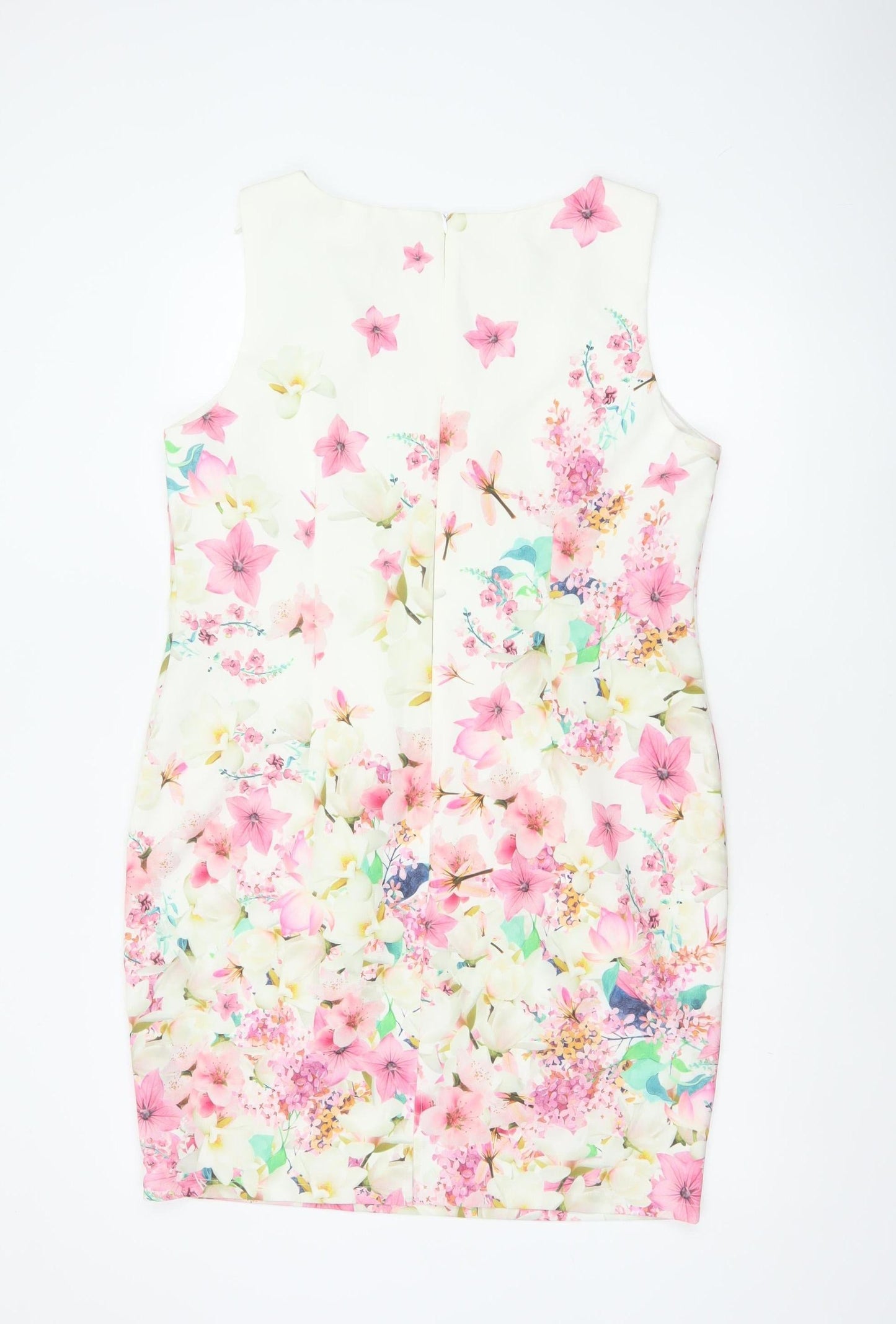 Wallis Women’s Multicoloured Floral Sheath Dress UK 14 Sleeveless
