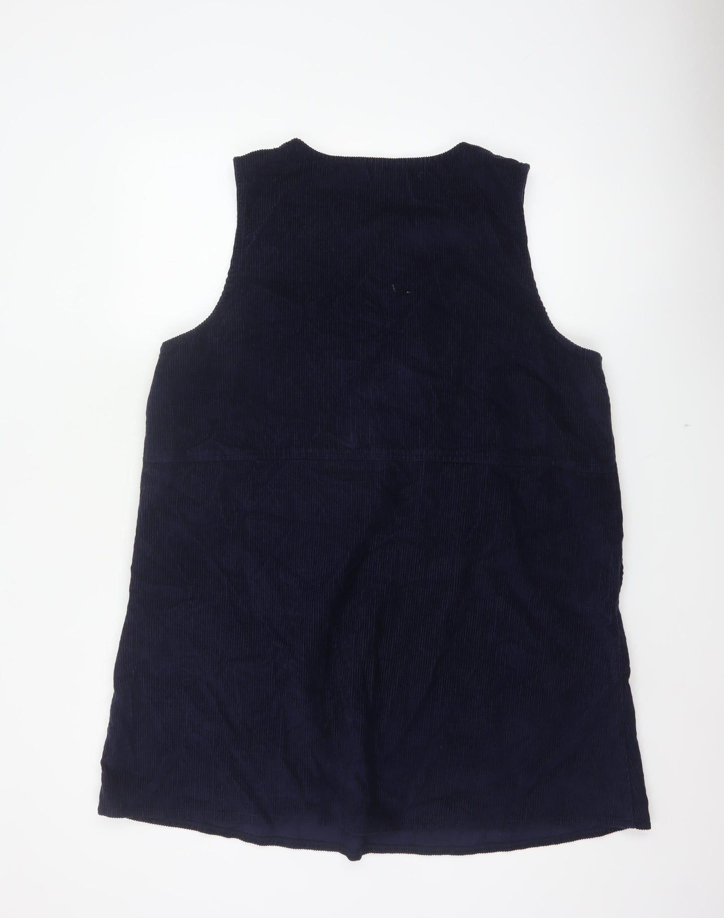 Nobody's Child Women’s Navy Blue UK 18 Corduroy Pinafore Zip Dress