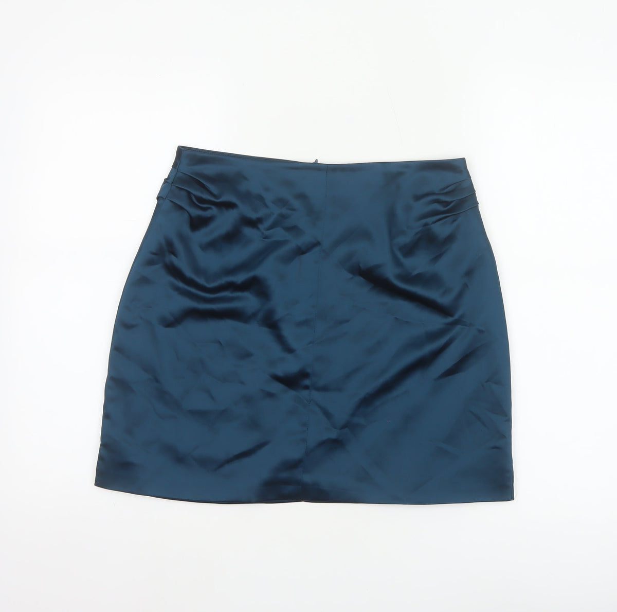4th + Reckless Women’s Blue UK 10 Satin Mini Pencil Skirt