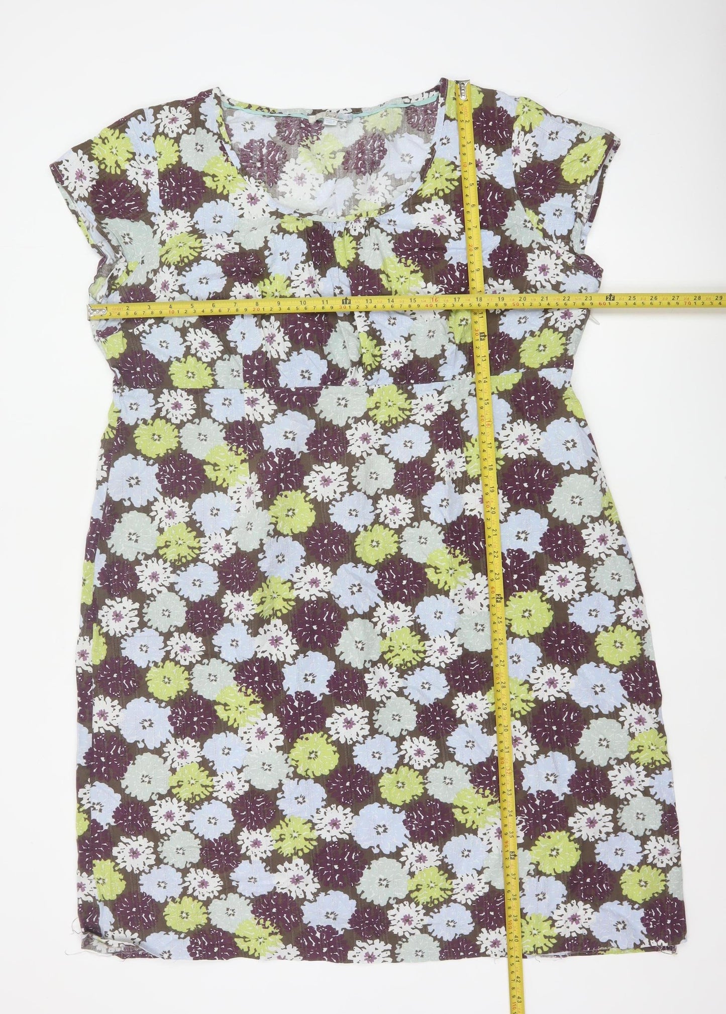 Boden Women Multicoloured Floral Shift Dress UK 12 Short Sleeve