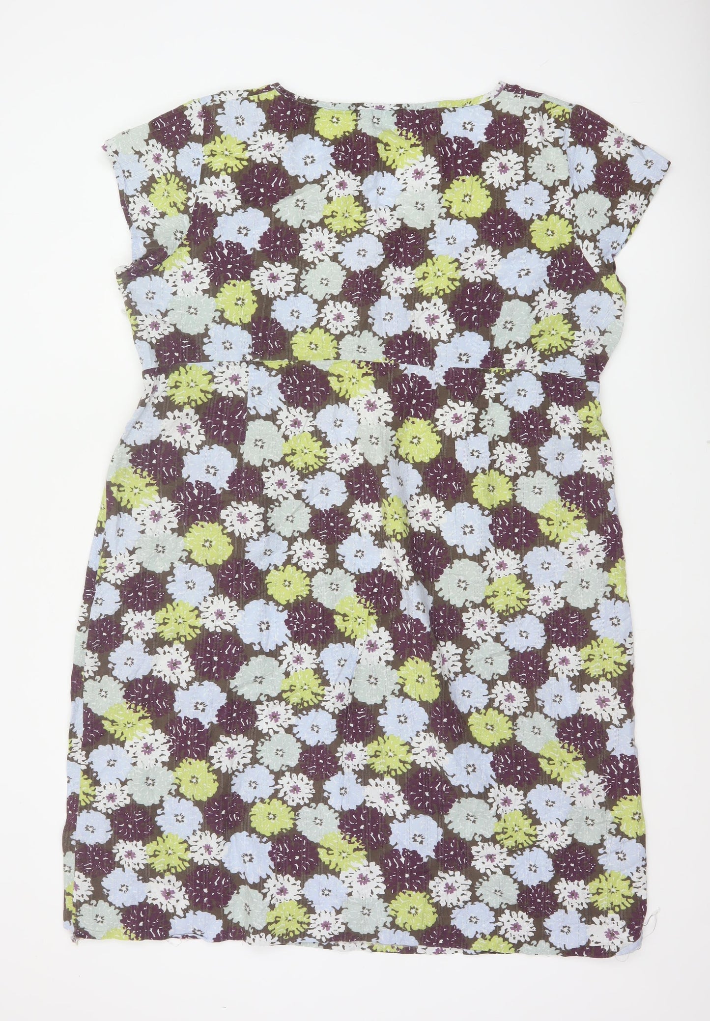 Boden Women Multicoloured Floral Shift Dress UK 12 Short Sleeve