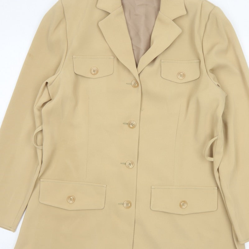 Mackays Women’s Beige UK 14 Longline Tailored Blazer Jacket