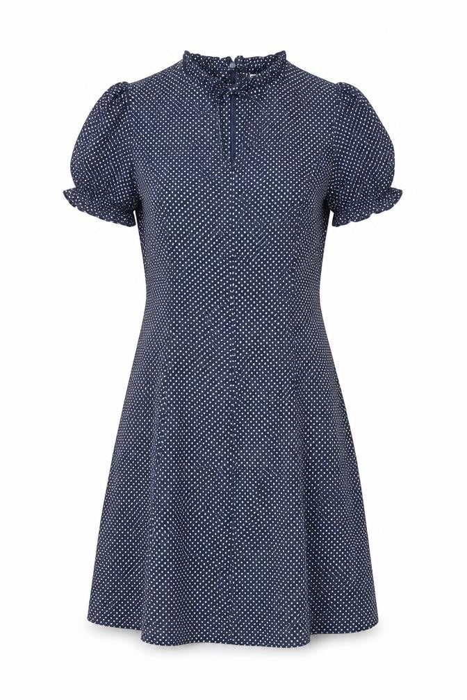 Marks & Spencer Women Blue UK 10 Alexa Chung Polka Dot Fit & Flare Dress