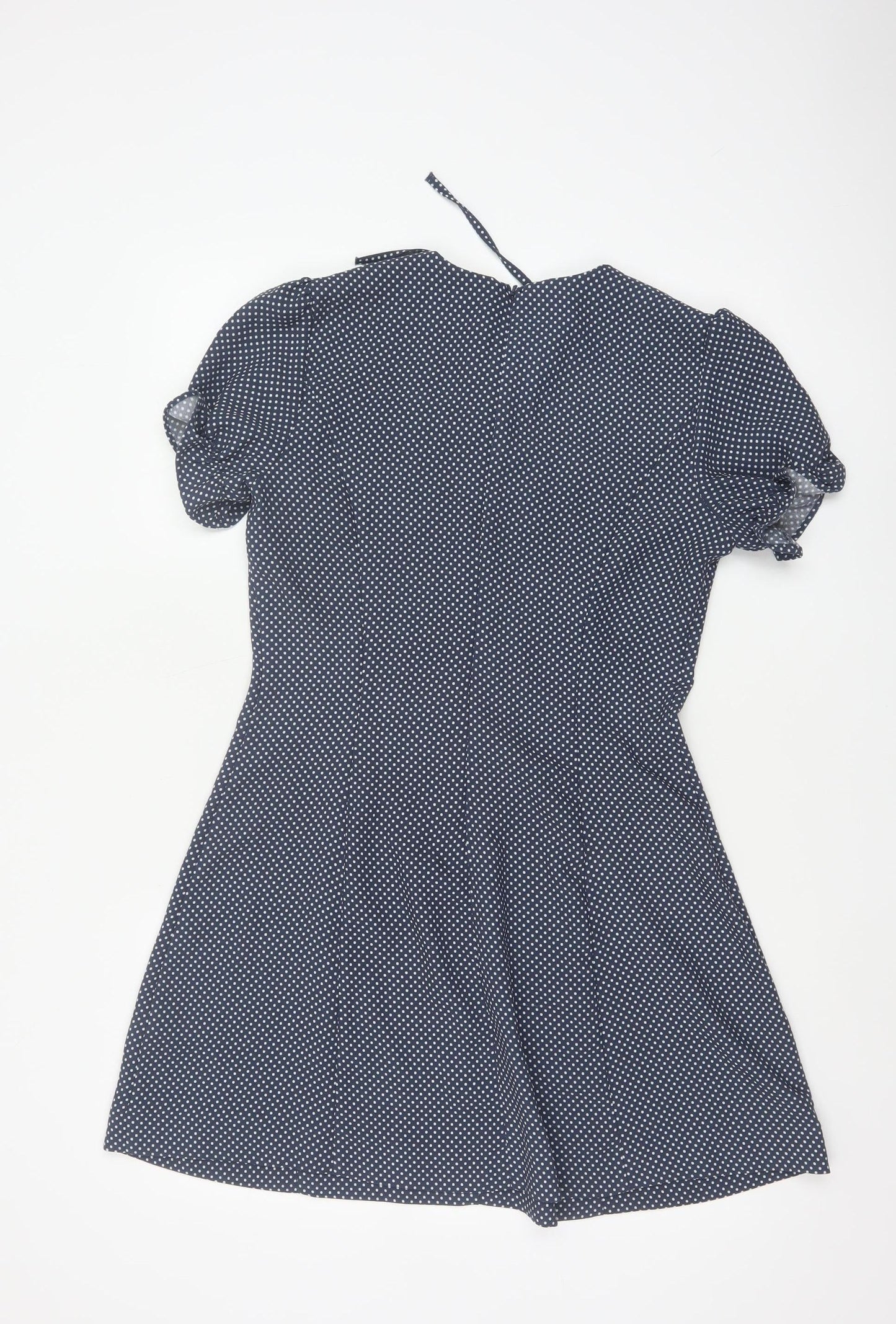Marks and Spencer Women Blue UK 10 Alexa Chung Polka Dot Fit & Flare Dress